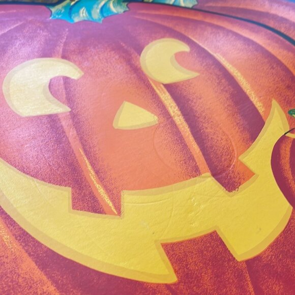 Set of 6 Linens-n-Things Spooky Lantern Pumpkin Jack-o'-lantern Table Placemats - Picture 9 of 14